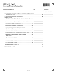 Form M4X Amended Corporation Franchise Tax Return - Minnesota, Page 4