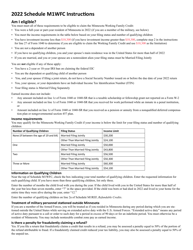 Schedule M1WFC Minnesota Working Family Credit - Minnesota, Page 2