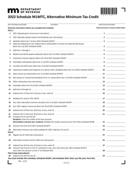 Schedule M1MTC Alternative Minimum Tax Credit - Minnesota