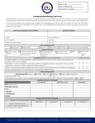 Document preview: Condensed Monitoring Visit Form - Arizona