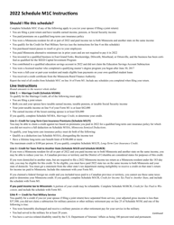 Schedule M1C Nonrefundable Credits - Minnesota, Page 2