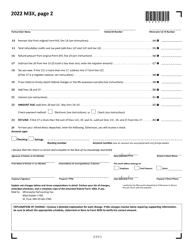 Form M3X Amended Partnership Return - Minnesota, Page 2