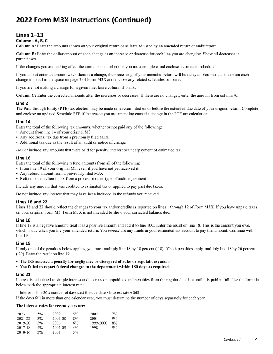 Form M3X Amended Partnership Return - Minnesota, Page 4