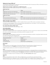 Instructions for Form CRP Certificate of Rent Paid - Minnesota, Page 2