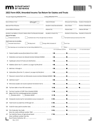 Form M2X Amended Income Tax Return for Estates and Trusts - Minnesota