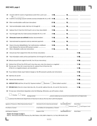 Form M2X Amended Income Tax Return for Estates and Trusts - Minnesota, Page 2