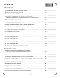 Schedule M2SB Income Tax Computation for S Portion of Esbt - Minnesota, Page 2