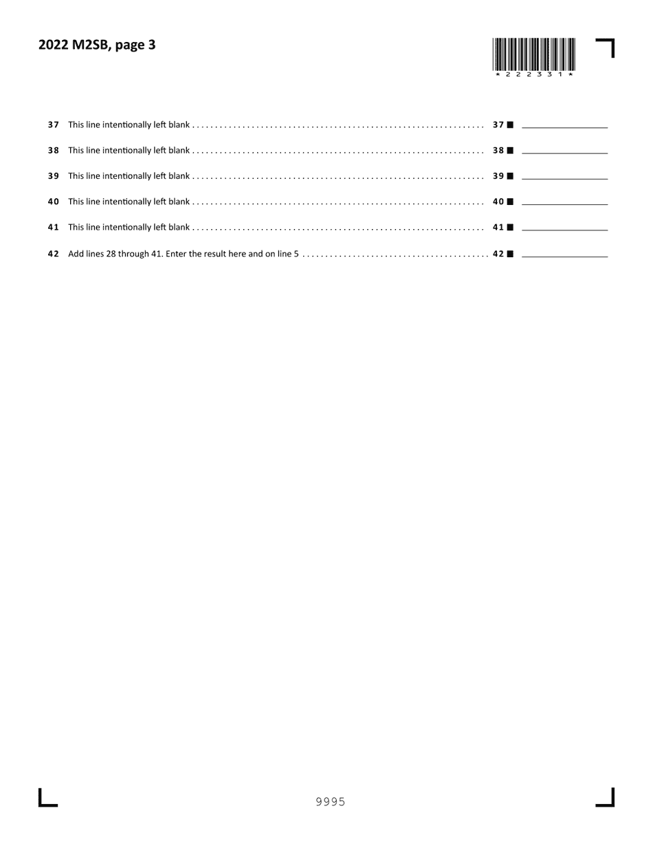 Schedule M2SB Income Tax Computation for S Portion of Esbt - Minnesota, Page 3