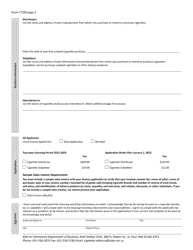 Form CT100 License Application for Cigarette Distributors and Subjobbers - Minnesota, Page 7