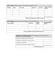 Form C58P Personal Financial Statement - Minnesota, Page 3
