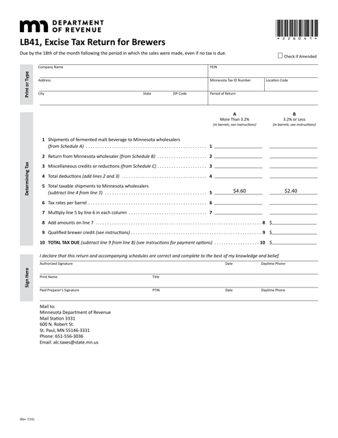 Form LB41  Printable Pdf