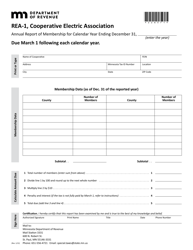 Document preview: Form REA-1 Cooperative Electric Association - Minnesota