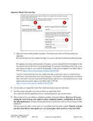 Form OFP101 Instructions - Asking for an Order for Protection - Minnesota (English/Hmong), Page 28