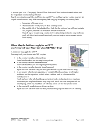Form OFP101 Instructions - Asking for an Order for Protection - Minnesota (English/Hmong), Page 5