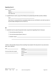 Form GAC906 Affidavit of Service to Parents - Minnesota, Page 2