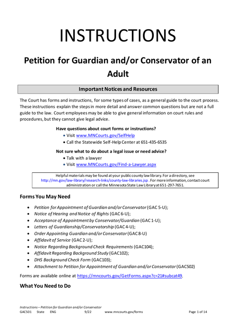 Form GAC501  Printable Pdf