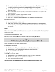 Form GAC501 Instructions - Petition for Guardian and/or Conservator of an Adult - Minnesota, Page 7