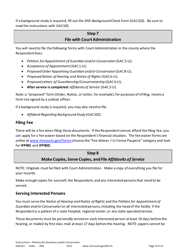 Form GAC501 Instructions - Petition for Guardian and/or Conservator of an Adult - Minnesota, Page 9