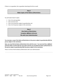 Instructions for Form GAC116 Notice of Restrictions - Minnesota, Page 4