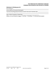 Form CCT702 Conciliation Court Additional Litigants Form - Minnesota (English/Somali), Page 2