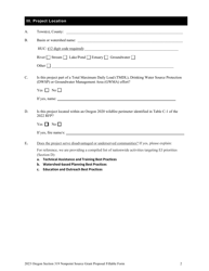Section E Oregon Section 319 Proposal Form Grant Cycle - Oregon, Page 2
