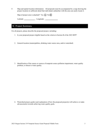 Section E Oregon Section 319 Proposal Form Grant Cycle - Oregon, Page 3