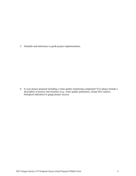 Section E Oregon Section 319 Proposal Form Grant Cycle - Oregon, Page 4