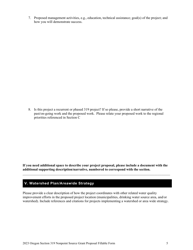 Section E Oregon Section 319 Proposal Form Grant Cycle - Oregon, Page 5