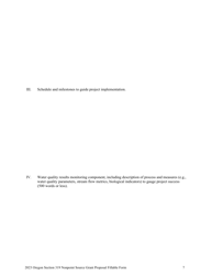 Section E Oregon Section 319 Proposal Form Grant Cycle - Oregon, Page 7