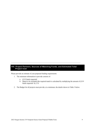 Section E Oregon Section 319 Proposal Form Grant Cycle - Oregon, Page 9