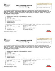 Document preview: DSHS Form 04-452A Dshs Community Services Customer Survey - Washington