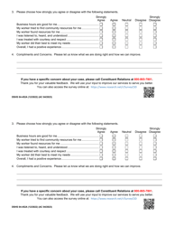 DSHS Form 04-452A Dshs Community Services Customer Survey - Washington, Page 2