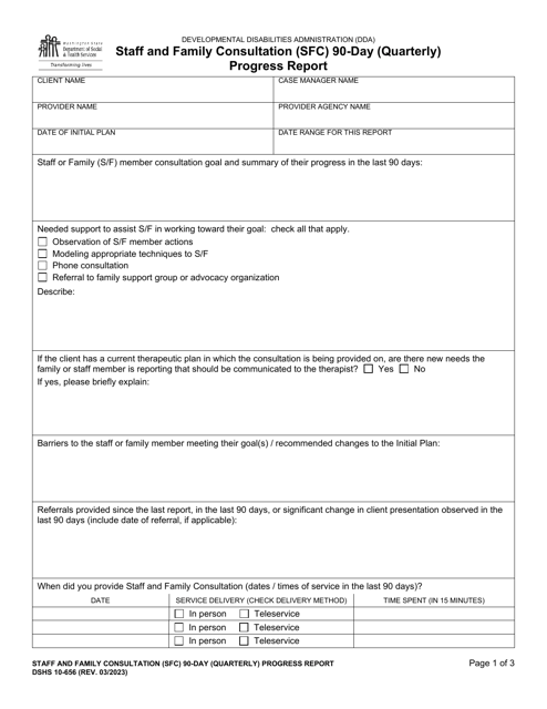 DSHS Form 10-656  Printable Pdf