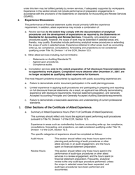 Form 11A-7 Certificate of Attest Experience - California, Page 6