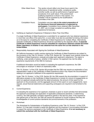 Form 11A-7 Certificate of Attest Experience - California, Page 7