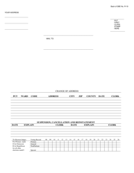 Form SBE R-19 Voter Registration Application - Illinois, Page 2