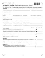 Schedule M1HOME First-Time Homebuyer Savings Account - Minnesota