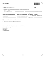 Form M2 Income Tax Return for Estates and Trusts - Minnesota, Page 3