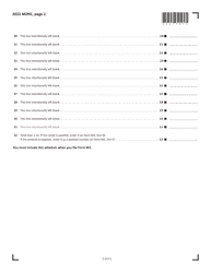 Schedule M2NC Federal Adjustments - Minnesota, Page 2