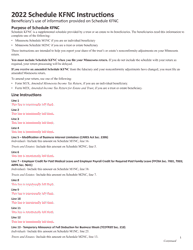 Schedule KFNC Federal Adjustments - Minnesota, Page 3