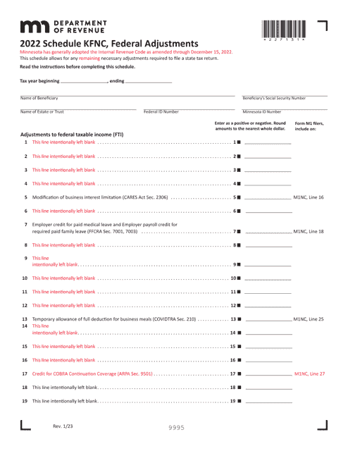 Schedule KFNC 2022 Printable Pdf