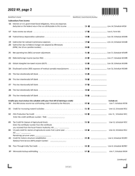 Schedule KF Beneficiary&#039;s Share of Minnesota Taxable Income - Minnesota, Page 2