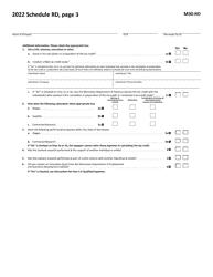 Form M30-RD Credit for Increasing Research Activities - Minnesota, Page 3