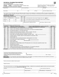 Document preview: Form MV3030B Physical Examination Report for S or P Endorsement (School Bus Drivers) - Wisconsin