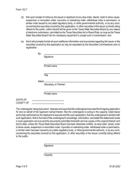 Form 133.7 Securities Application - Texas, Page 4