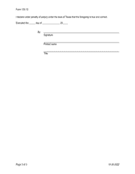 Form 133.13 Application for Renewal Permit - Texas, Page 3