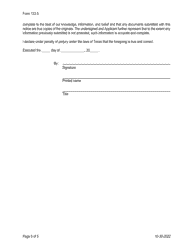 Form 133.5 Secondary Trading Exemption Notice - Texas, Page 5
