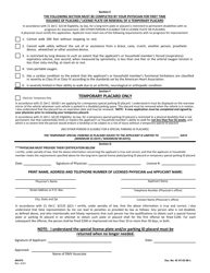 Form MV474 Application for Special License Plate or Special Parking Id Placard for Persons With Disabilities - Delaware, Page 2