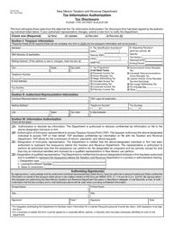 Form ACD-31102 Tax Information Authorization Tax Disclosure - New Mexico