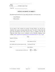 Form CC16:2.36M Annual Packet Md - Guardianship and Conservatorship for a Minor Annual Reporting Forms - Nebraska, Page 10